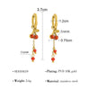 Gold Plated Stainless Steel Huggie Hoop Earrings for Women Chic Vintage Natural Stone Charms Jewelry - Image 15