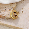 Double Layer Stainless Steel Ear Cuff with Clear Zircon Accents - Image 15