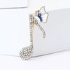 Rhinestone Butterfly Pins for Women Unisex Shiny Glass Musical Note Brooches Event Party Backpack Decoration Clothes Accessories - Image 15