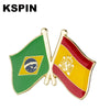 10pcs a lot Spain Flag Laple Pin Badge Brooch - Image 7