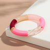 Chunky Bamboo Tube Beaded Acrylic Bracelets for Women Man Multicolor Resin Stretchy Statement Bangle Stack Jewelry Gift - Image 21