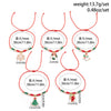 KunJoe 5pcs/set Cute Christmas Series Snowflake Tree Pendant Crystal Bracelet Women Ccb Beads Adjustable Thread Rope Bracelet - Image 4