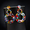 Acrylic Clip on Earrings Long Geometric Square Circle Without Piercing Ear Clips for Women - Image 1