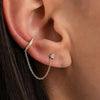 Gold Chain Stud Earrings for Women Piercing Cubic Zirconia Hoop Earrings Women Party Vacation Ear Cuff Jewelry Accessories - Image 1