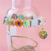 Rainbow Flower Cat Collar With Bell Kitten Puppy Necklace Adjustable Buckle Colorful Lace Kitten Collar Dog Accessories - Image 6