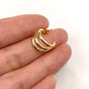 Customizable C Shape 6Pcs/Lot Gold Stainless Steel Hearts Earrings - Image 9