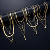 Eleven-Piece Pearl Choker Necklace Set with Mixed Pendant Designs - Image 3