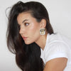Miranda Stainless Steel Vintage Inspired Rectangular Earrings Both Gold And Silver Pvd Plated Texture Daily Jewel - Image 2