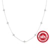 Style Silver Clavicle Necklaces Simple Set with 5 Claw Set Irregular Zirconia Pendant Necklace - Image 8