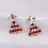 Dainty Crystal Xmas Snowflake Stud Earrings for Women Jewelry Shine Christmas Tree Bell Star Pierced Dangle Year Gift - Image 5