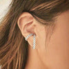 Delicate Crystal Leaf Earcuff Non Piercing Earrings for Women 1pc Silver Color Earbone Earclip Jewelry - Image 1