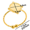 6Pcs Brief Geometry Long Ellipse Water Droplet Stainless Steel Ring Opening Adjustable Rings For Women Men Jewelry Party Gift - Image 32