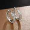 Silver CZ Hoop Earrings for Women Timeless Style Simple Ear Accessories for Teens Minimalist Gift Classic Jewelry - Image 1
