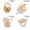 Geometric Irregular Hollow Pearl Opening Adjustable Rings for Women Jewelry Minimalist Accessories Support - Image 2