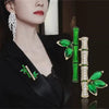 Korean Full Rhinestone Rose Pearl Brooches for Women Tulip Wheat Ear Bamboo Panda Zircon Brooch Pins Female Suit Coat Jewelry - Image 5