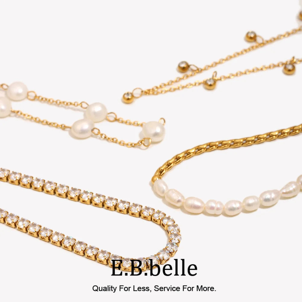Stainless Steel Gold Plated Jewelry Wheat Texture Rope Chain Anklets Bracelets Foot Leg Jewelry For Women Ladies - Image 1