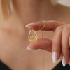 Stainless Steel Lotus Flower Necklace Gold Plated Spiritual Necklaces For Women Yoga Jewelry - Image 4