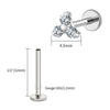 Titanium 16G Triple CZ Cartilage Helix Earring Trinity CZ Tragus Stud Conch Earlobe Lip Piercing Jewelry - Image 24