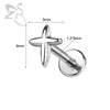 ZS 1PC 16G Stainless Steel Lip Ring Internal Thread Labret Piercing Moonstone Ear Stud Moon Butterfly Cartilage Earring Jewelry - Image 8