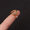 1 pcs Cute Zircon No Piercing Circle Ear Cartilage Cuff Earring Gold Color Copper Mix Cross Crown Shape Ear Hoop Jewelry - Image 11