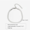 3mm Silver Color Stainless Steel Flat Chain Bracelet Simple Bracelet For Men Retro Jewelry Accessories Women Bracelet - Image 5
