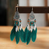 Bohemian Ethnic Feather Drop Earrings For Women Elegant Wood Beads Leaf Long Tassels Dangle Earring Girls Party Jewelry - Image 12