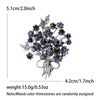 Rhinestone Flower Bouquet Brooches for Women Plant Pins Friends Party Gifts Banquet Jewellery Accessories - Image 2