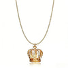 Crown Pendant Necklace on Long Sweater Chain - Image 8