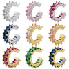 C-Shaped Clips Gold Color Cubic Zirconia Crystal Earrings No Piercing Required Women's Jewelry Fairy-Style Clip Earrings - Image 1