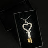 2.0 Heart Shaped Small Lock Core Chastity Cage Universal Key Necklace with Brass Invisible Lock Core Bondage Cock Cage Gifts - Image 7
