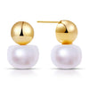 Eavva Women Pearl Dangle Earrings Gold Plated Hoops Fresh Water Pearl Earring With Silver Post Jewelry - Image 13