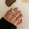 Ten-Piece Stacking Ring Set with Gold-Tone or Silver-Tone Designs - Image 24