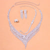 Luxury Tassel Rhinestone Bridal Jewelry Sets for Women Wedding Accessories Zircon Neckacle and Earrings Set African Gifts