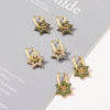 Star Gold Color Geometric Hoop Earrings For Women Zircon Female Drop Earrings Engagement Elegant Jewelry - Image 24