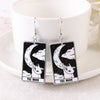 Rectangular Double Sided Tarot Cat Acrylic Earrings Halloween Magic Divination Animals Epoxy Pendant Earring for Women Jewelry - Image 5