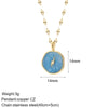 Stainless Steel Chain Necklace with Colorful Pendant Designs - Image 24
