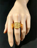 Sand Gold Adjustable Ring Matte Wide Band Openable Fade Resistant Unisex Couple Jewelry Minimalist Gift - Image 24
