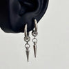 1 or 2 Pairs 316L Spike Dangle Drop Hoop Earrings for Women Stainless Steel Hoops Cuff Cartilage Men‘s Geometric Punk Earrings - Image 6