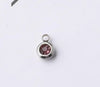 60 piece/lot Stainless Steel Crystal Pendant steel Gold Color 12 Birthstone Charm Round 6mm 6.5mm Rhinestones Charms - Image 24