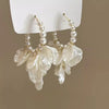 Texture Imitation Pearl Flower Drop Earrings Korean Earring for Woman Party Jewelry Gifts - Image 1