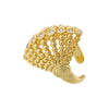 Openwork Zirconia Gold-Plated Brass Bangle/Ring: Uniquely Designed Women's Evening and Wedding Jewelry - Image 14