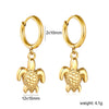 Cubic Chunky Heart Charms Dangling Earrings for Woman/Girls Stainless Steel Gold Plated Smooth Mental Drop Earring - Image 22