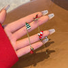 Christmas Red Zircon Crystal Bow Stud Earrings For Women Heart Shape Bowknot Christmas Earring Year Festival Jewelry - Image 24