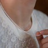 Ywyc 2.5-3.5mm Rice Shape Freshwater Pearl Necklaces 40cm Length Silver Collar Necklaces for Women Jewelry Gift - Image 2