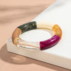 Chunky Bamboo Tube Beaded Acrylic Bracelets for Women Man Multicolor Resin Stretchy Statement Bangle Stack Jewelry Gift - Image 9