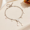Stainless Steel Jewelry Summer Beach Style Seashells Stars Moon Charm Beading Anklets Chain For Women - Image 10