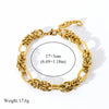 316L Stainless Steel Twisted Bracelet Bangles For Women Gold Plated Wrist Chain Jewelry Gift Party - Image 2