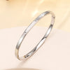 Yupsk Titanium Steel Couple's Bracelet Shiny Zircon Inlaid Stainless Steel Bangles Gold/Silver Color Female Jewelry Gift - Image 11