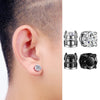 1/16 Pairs Magnetic Stud Earrings Men Stainless Steel Non-Piercing Cross Dangle Hoop Earrings Unisex CZ Magnet Clip on Earring - Image 3