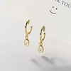 Water Droplet Zircon Hoop Earrings for Women Elegant White CZ Dangle Earrings Huggies Jewelry Gifts - Image 7